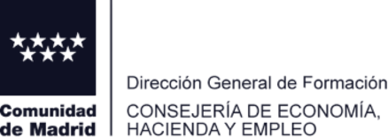 Comunidad de Madrid, Dirección General de Formación. Consejería de Economía, Hacienda y Empleo